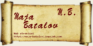 Maja Batalov vizit kartica